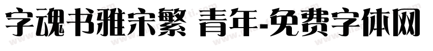 字魂书雅宋繁 青年字体转换